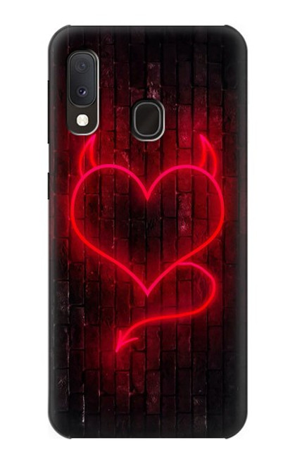 S3682 Devil Heart Hülle Schutzhülle Taschen für Samsung Galaxy A20e