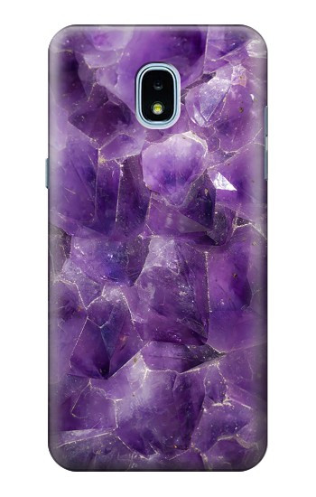S3713 Purple Quartz Amethyst Graphic Printed Hülle Schutzhülle Taschen für Samsung Galaxy J3 (2018), J3 Star, J3 V 3rd Gen, J3 Orbit, J3 Achieve, Express Prime 3, Amp Prime 3