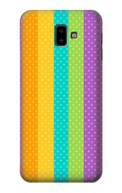 S3678 Colorful Rainbow Vertical Hülle Schutzhülle Taschen für Samsung Galaxy J6+ (2018), J6 Plus (2018)