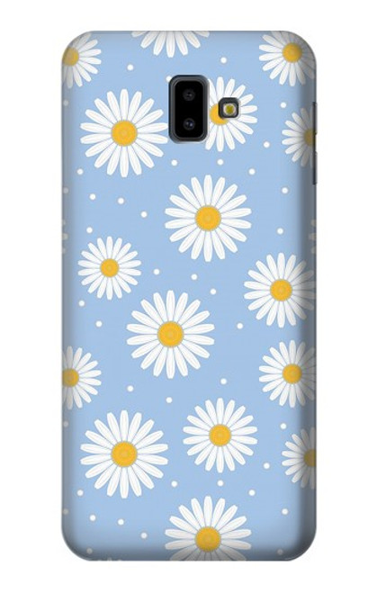 S3681 Daisy Flowers Pattern Hülle Schutzhülle Taschen für Samsung Galaxy J6+ (2018), J6 Plus (2018)