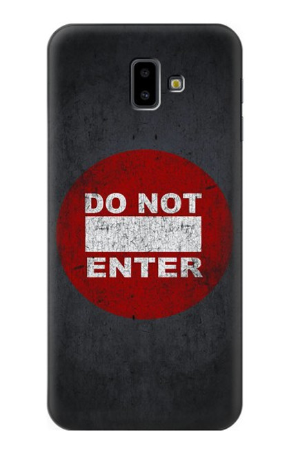 S3683 Do Not Enter Hülle Schutzhülle Taschen für Samsung Galaxy J6+ (2018), J6 Plus (2018)