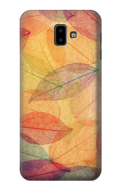 S3686 Fall Season Leaf Autumn Hülle Schutzhülle Taschen für Samsung Galaxy J6+ (2018), J6 Plus (2018)