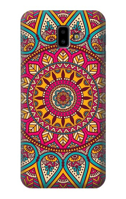 S3694 Hippie Art Pattern Hülle Schutzhülle Taschen für Samsung Galaxy J6+ (2018), J6 Plus (2018)