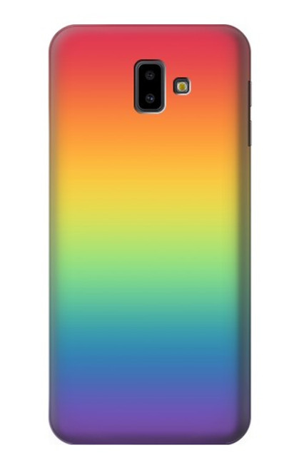 S3698 LGBT Gradient Pride Flag Hülle Schutzhülle Taschen für Samsung Galaxy J6+ (2018), J6 Plus (2018)