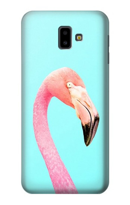 S3708 Pink Flamingo Hülle Schutzhülle Taschen für Samsung Galaxy J6+ (2018), J6 Plus (2018)