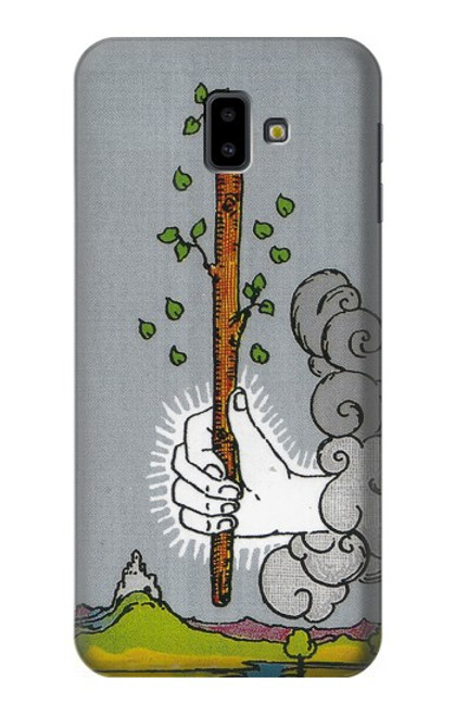 S3723 Tarot Card Age of Wands Hülle Schutzhülle Taschen für Samsung Galaxy J6+ (2018), J6 Plus (2018)