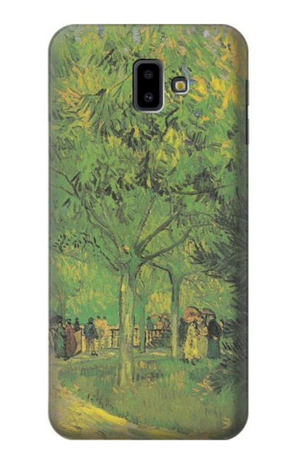 S3748 Van Gogh A Lane in a Public Garden Hülle Schutzhülle Taschen für Samsung Galaxy J6+ (2018), J6 Plus (2018)