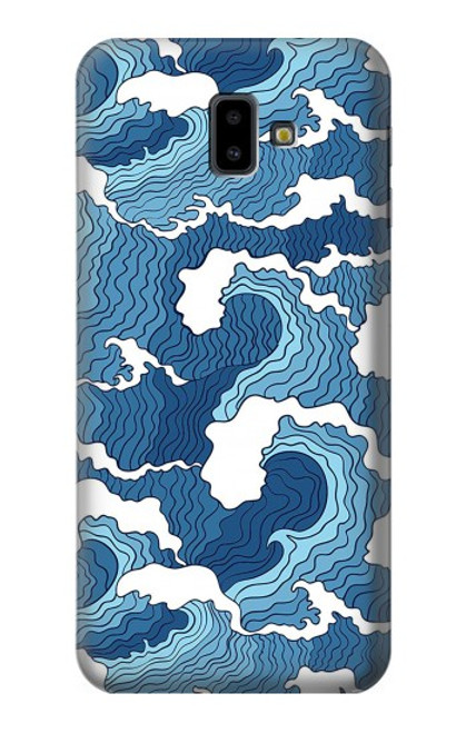 S3751 Wave Pattern Hülle Schutzhülle Taschen für Samsung Galaxy J6+ (2018), J6 Plus (2018)