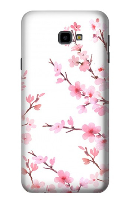 S3707 Pink Cherry Blossom Spring Flower Hülle Schutzhülle Taschen für Samsung Galaxy J4+ (2018), J4 Plus (2018)