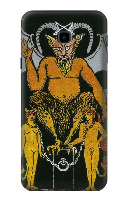 S3740 Tarot Card The Devil Hülle Schutzhülle Taschen für Samsung Galaxy J4+ (2018), J4 Plus (2018)