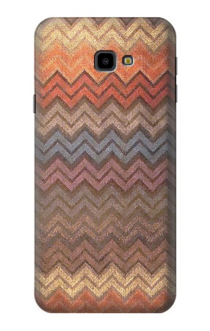 S3752 Zigzag Fabric Pattern Graphic Printed Hülle Schutzhülle Taschen für Samsung Galaxy J4+ (2018), J4 Plus (2018)