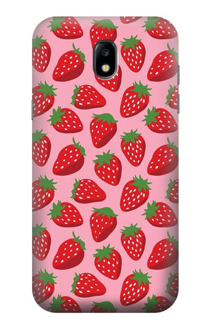 S3719 Strawberry Pattern Hülle Schutzhülle Taschen für Samsung Galaxy J5 (2017) EU Version
