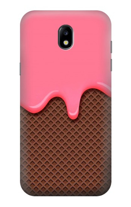 S3754 Strawberry Ice Cream Cone Hülle Schutzhülle Taschen für Samsung Galaxy J5 (2017) EU Version