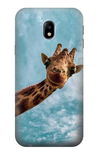 S3680 Cute Smile Giraffe Hülle Schutzhülle Taschen für Samsung Galaxy J3 (2017) EU Version