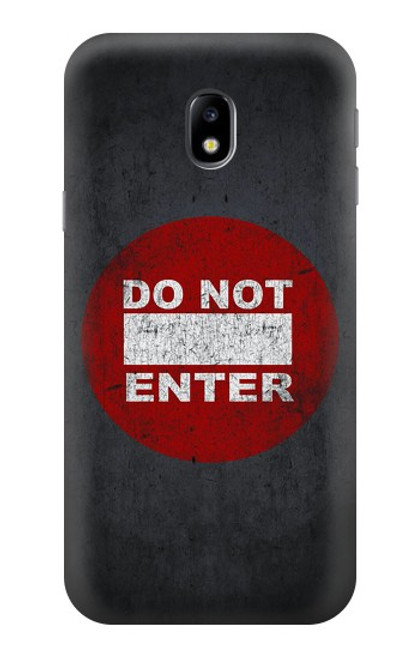 S3683 Do Not Enter Hülle Schutzhülle Taschen für Samsung Galaxy J3 (2017) EU Version