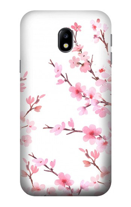 S3707 Pink Cherry Blossom Spring Flower Hülle Schutzhülle Taschen für Samsung Galaxy J3 (2017) EU Version