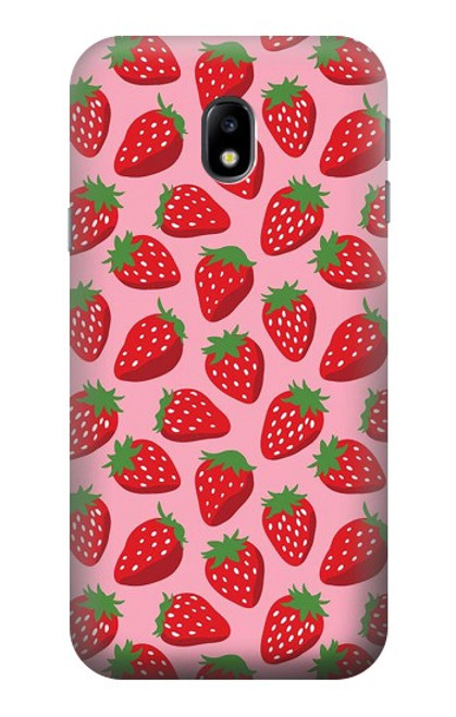 S3719 Strawberry Pattern Hülle Schutzhülle Taschen für Samsung Galaxy J3 (2017) EU Version