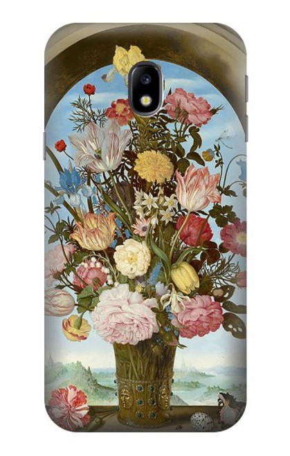 S3749 Vase of Flowers Hülle Schutzhülle Taschen für Samsung Galaxy J3 (2017) EU Version