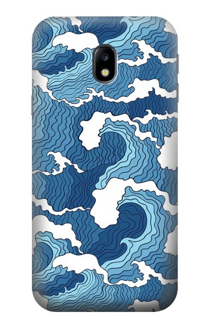 S3751 Wave Pattern Hülle Schutzhülle Taschen für Samsung Galaxy J3 (2017) EU Version