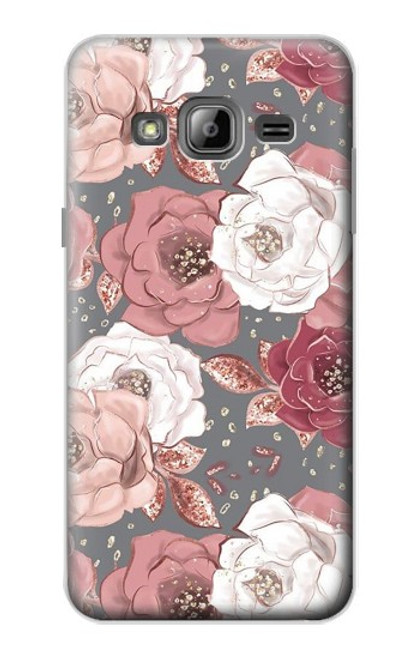 S3716 Rose Floral Pattern Hülle Schutzhülle Taschen für Samsung Galaxy J3 (2016)