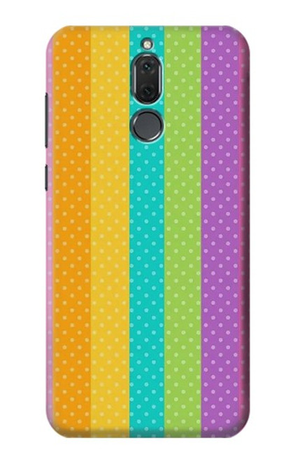 S3678 Colorful Rainbow Vertical Hülle Schutzhülle Taschen für Huawei Mate 10 Lite