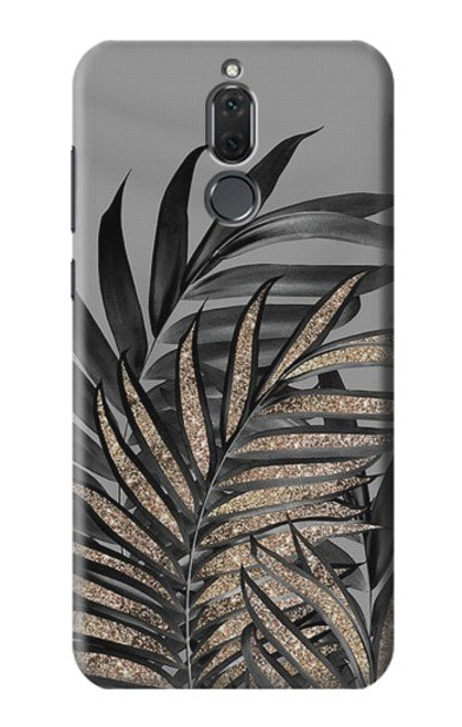 S3692 Gray Black Palm Leaves Hülle Schutzhülle Taschen für Huawei Mate 10 Lite