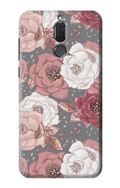 S3716 Rose Floral Pattern Hülle Schutzhülle Taschen für Huawei Mate 10 Lite