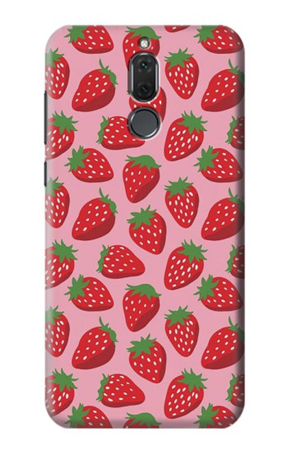 S3719 Strawberry Pattern Hülle Schutzhülle Taschen für Huawei Mate 10 Lite