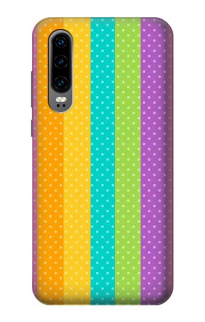 S3678 Colorful Rainbow Vertical Hülle Schutzhülle Taschen für Huawei P30
