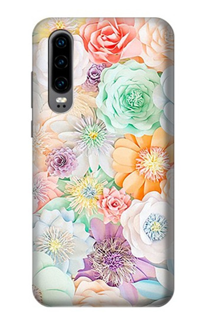 S3705 Pastel Floral Flower Hülle Schutzhülle Taschen für Huawei P30