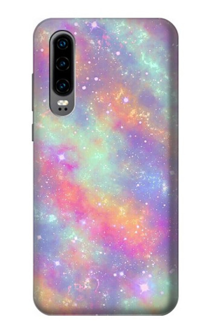 S3706 Pastel Rainbow Galaxy Pink Sky Hülle Schutzhülle Taschen für Huawei P30