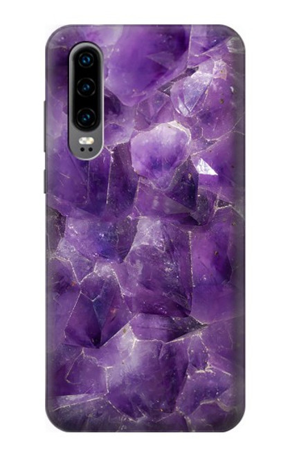 S3713 Purple Quartz Amethyst Graphic Printed Hülle Schutzhülle Taschen für Huawei P30