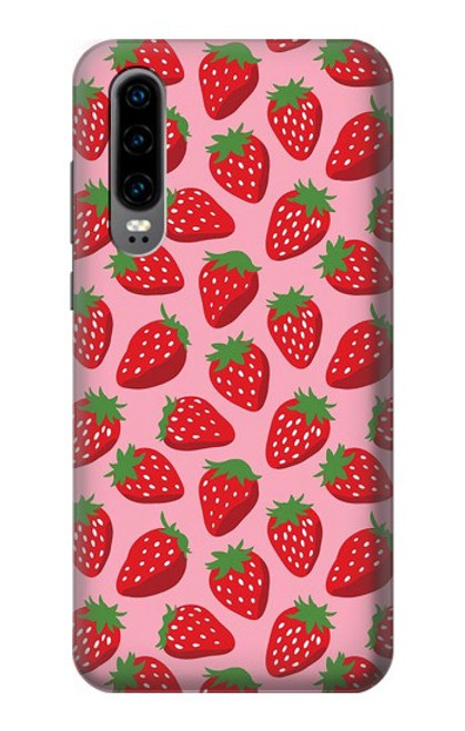 S3719 Strawberry Pattern Hülle Schutzhülle Taschen für Huawei P30