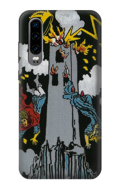 S3745 Tarot Card The Tower Hülle Schutzhülle Taschen für Huawei P30