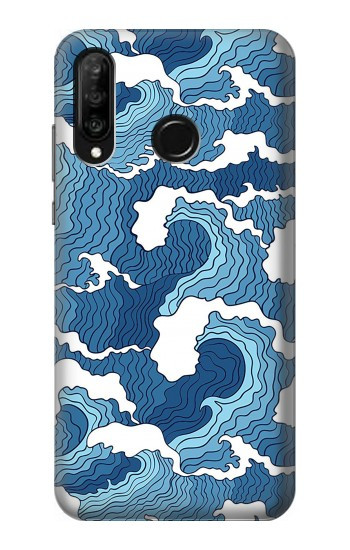 S3751 Wave Pattern Hülle Schutzhülle Taschen für Huawei P30 lite