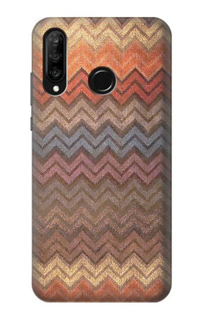 S3752 Zigzag Fabric Pattern Graphic Printed Hülle Schutzhülle Taschen für Huawei P30 lite
