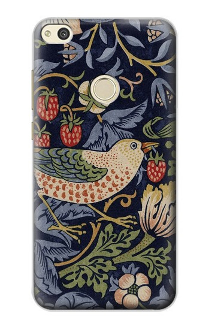 S3791 William Morris Strawberry Thief Fabric Hülle Schutzhülle Taschen für Huawei P8 Lite (2017)