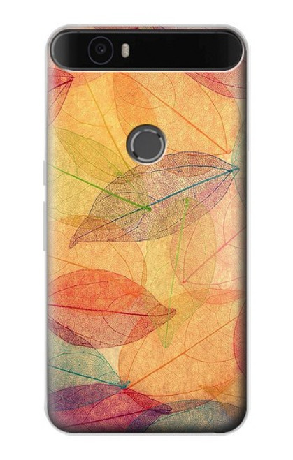 S3686 Fall Season Leaf Autumn Hülle Schutzhülle Taschen für Huawei Nexus 6P