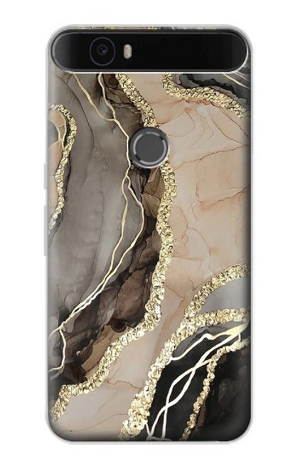 S3700 Marble Gold Graphic Printed Hülle Schutzhülle Taschen für Huawei Nexus 6P