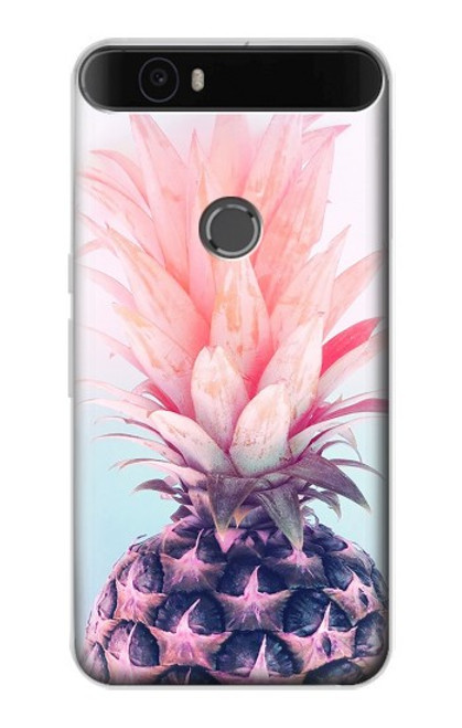 S3711 Pink Pineapple Hülle Schutzhülle Taschen für Huawei Nexus 6P