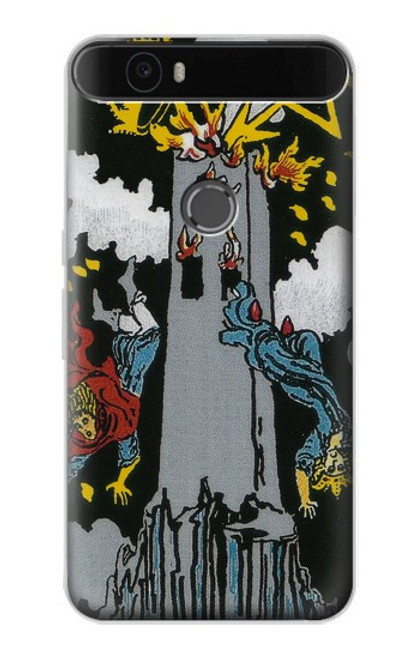 S3745 Tarot Card The Tower Hülle Schutzhülle Taschen für Huawei Nexus 6P