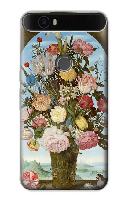 S3749 Vase of Flowers Hülle Schutzhülle Taschen für Huawei Nexus 6P