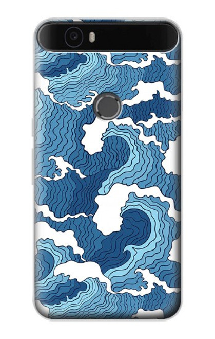 S3751 Wave Pattern Hülle Schutzhülle Taschen für Huawei Nexus 6P