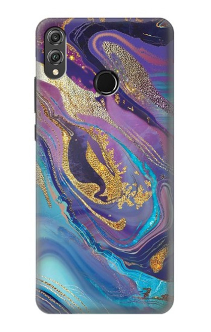 S3676 Colorful Abstract Marble Stone Hülle Schutzhülle Taschen für Huawei Honor 8X