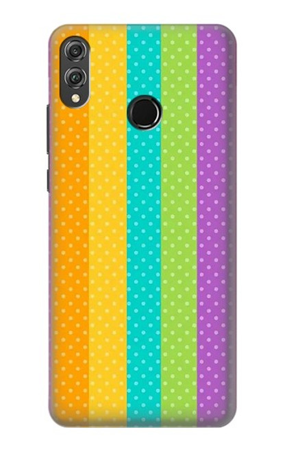 S3678 Colorful Rainbow Vertical Hülle Schutzhülle Taschen für Huawei Honor 8X