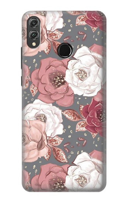 S3716 Rose Floral Pattern Hülle Schutzhülle Taschen für Huawei Honor 8X