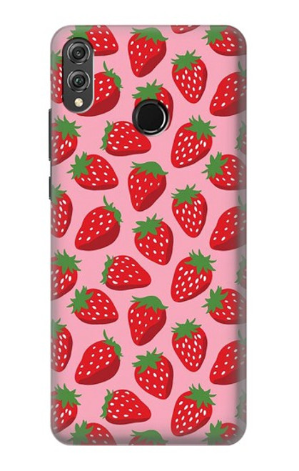 S3719 Strawberry Pattern Hülle Schutzhülle Taschen für Huawei Honor 8X