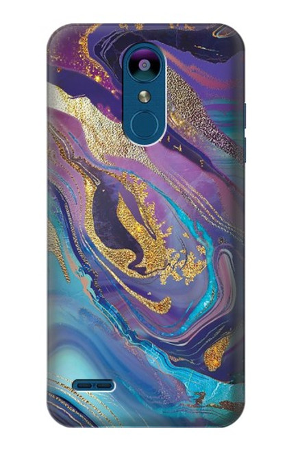 S3676 Colorful Abstract Marble Stone Hülle Schutzhülle Taschen für LG K8 (2018)