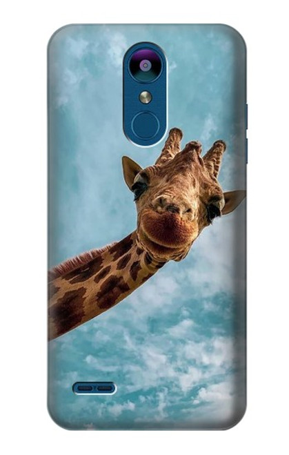 S3680 Cute Smile Giraffe Hülle Schutzhülle Taschen für LG K8 (2018)