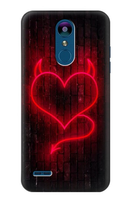 S3682 Devil Heart Hülle Schutzhülle Taschen für LG K8 (2018)